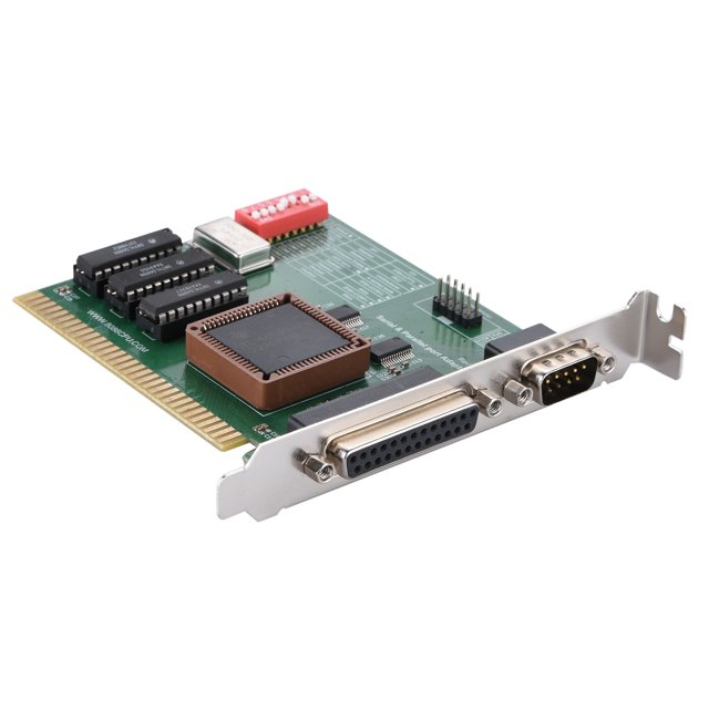 ISA Interface Card with Dual Serial Ports and Parallel Port RS232 Levels for Legacy Computer Systems and Industrial Applications