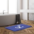 thumbnail image 2 of BOYIAN Anchor Bath Mat Anchors Rope Nautical Theme Ocean Sailor Maritime Life White Microfiber Memory Foam Rugs Bathroom Decor Mat 17.7 X 29.5 Inch,Bllue White,17.7 X29.51Inch, 2 of 4