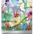 thumbnail image 3 of oneOone Cotton Poplin Fabric Floral & Cactus Panel Fabric Prints By Yard 56 Inch Wide, 3 of 3