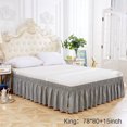 thumbnail image 1 of Solid Color Elastic Bed Skirt Wrinkle Free Dust Ruffle for Twin Queen King US Size, 1 of 5