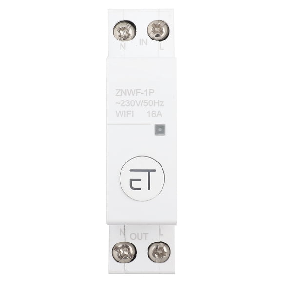 TOPINCN Intelligent WIFI Circuit Breaker Remote Control Switch 1-Pole Plug-on Smart Standard For Distribution Box 1P AC230V IP20