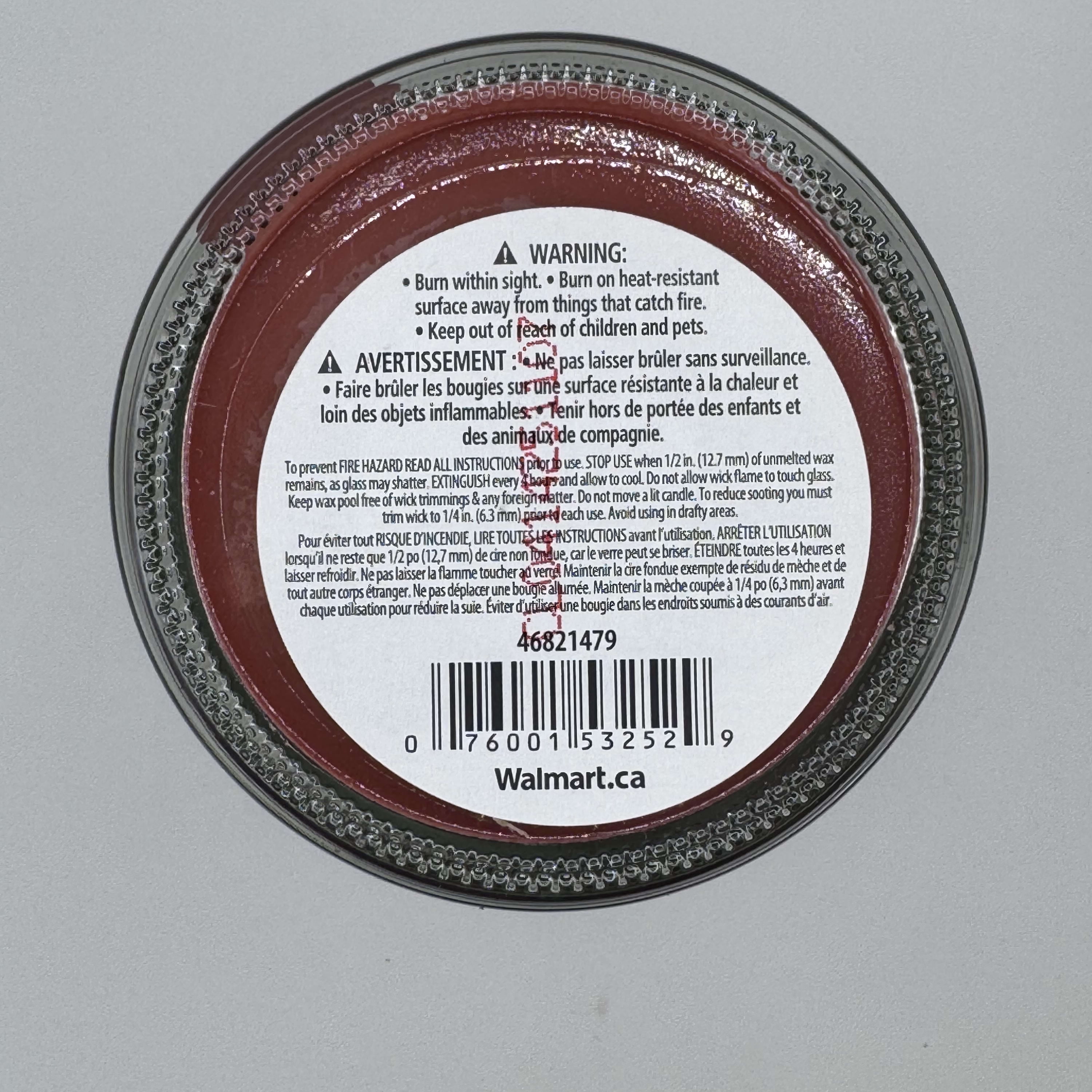 Mainstays Bougie parfumée en pot de verre à mèche unique, beignet de pomme, 567 g (20 oz)