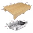 thumbnail image 4 of Cutting Board with Drawer for Kitchen | Bamboo Chopping Board with Storage | Multi-Functional Slicing Board for Fruit, Bread, Vegetables | Juice Groove and Non-Slip Feet for Countertop Protection, 4 of 6