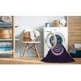 thumbnail image 2 of Ahgly Company Tapis d'Intérieur Ronds Transitionnels Lavables à la Machine, Violet Foncé, 3 Pieds Rond, 2 of 7