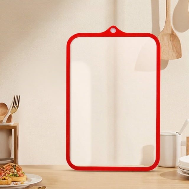 Chmadoxn Transparent Tempered Glass Vegetable Board Fruit And Vegetable Cooking Board Double Sided Kitchen Nonslip High Temperature Resistance Chopping Board Tempered Glass Cutting Board