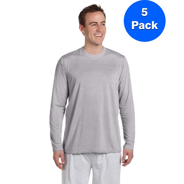Gildan Men's Performance Men's . Long-Sleeve T-Shirt - G424 (Pack Of 5)