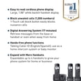 thumbnail image 2 of Panasonic Cordless Phone KX-TGE633M 3 Handsets - Metallic Black, 2 of 8