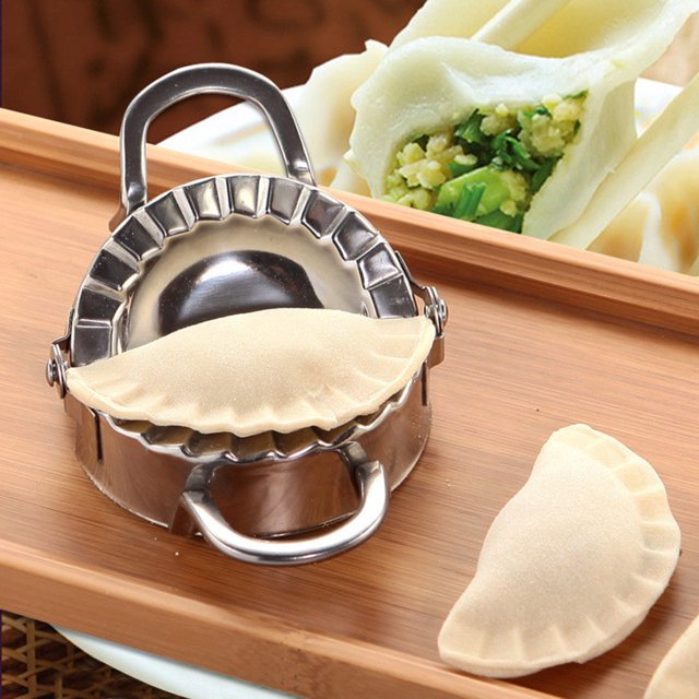 JJKBVCLO Dough Tool Steel Presser Stainless Maker Mould Pie Cutter+Dumpling Kitchen,Dining Bar