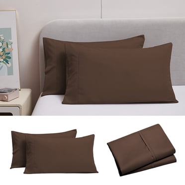 Ensemble de 2 Taies d'Oreiller, Ensemble de 2 Taies d'Oreiller, Taies d'Oreiller Format Très Grand Standard, Taies d'Oreiller à Fermeture Enveloppe pour Lit, Housses d'Oreiller en Microfibre Brossée Douce Résistantes au Rétrécissement et à la Décoloration, Housses de Taies d'Oreiller