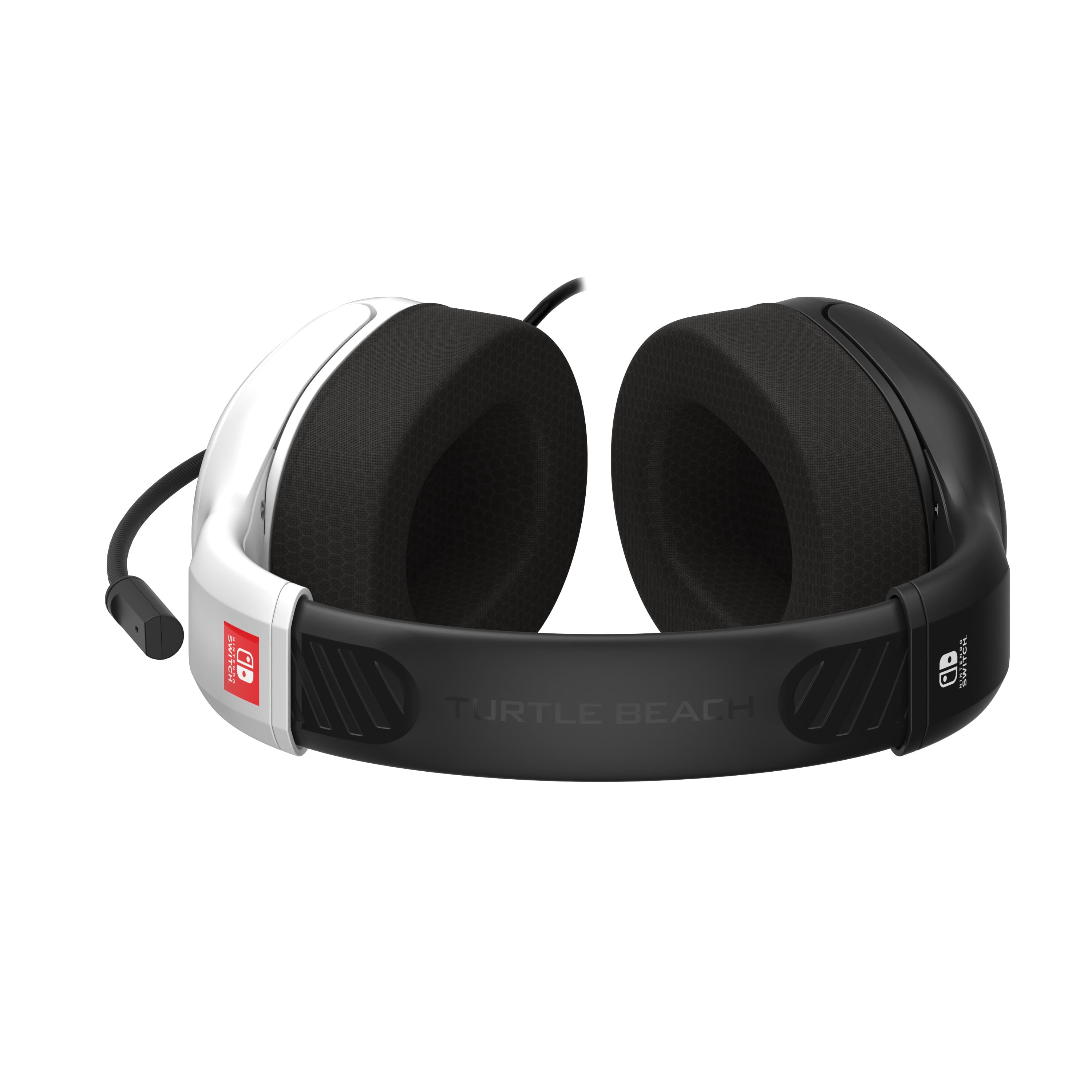 Casque gaming filaire Turtle Beach Airlite™ Fit sous licence officielle pour Nintendo Switch™, Nintendo Switch™ Lite, et Nintendo Switch™ - Modèle OLED - Microphone à bascule - Noir et blanc