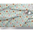 thumbnail image 3 of Soimoi Rayon Fabric Leaves,Bird & Anemone Floral Decor Fabric Printed Yard 42 Inch Wide, 3 of 3