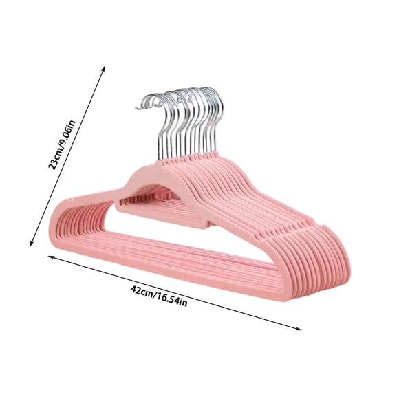 Pack Of 10 Childrens Hangers Velvet Non-Slip Hangers Children 42 Cm Length And 23 Cm Width Space Saving