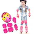 thumbnail image 1 of Karymi Ensemble de 7 Pcs Enfants Casque Genouillères Coudières Vélo Patin Bicyclette Protections jusqu'à 60 % de Rabais jusqu'à 45 % de Rabais Fête du Travail, 1 of 3