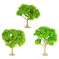 thumbnail image 2 of Bunblic 3 Pieces Mini Landscape Tree Model Trees DIY Crafts Railway Train Railroad Layout Diorama Tree Building Model Miniature Trees green trees, 2 of 8