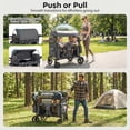 thumbnail image 2 of Babyjoy Wagon Stroller, Foldable 4-Seater Push-Pull Toddler Stroller with Removable Canopy Gray, 2 of 10