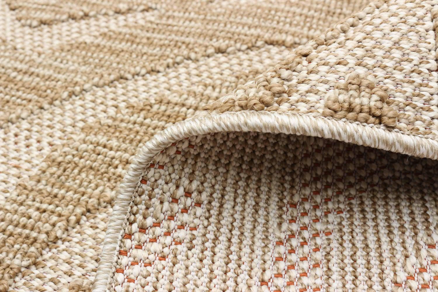 ECARPET Jute Style Area Rug for Bedroom, Living Room