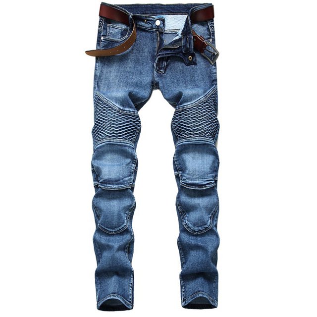 cllios Mens Distressed Biker Slim Jeans Stretched Ripped Denim Pants Skinny Destroyed Fashion Stretch Jeans