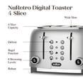 thumbnail image 2 of Salton NuRetro Digital 4 Slice Toaster, Metallic Silver Model ET2184SV, 2 of 8