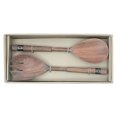 thumbnail image 4 of IH Casa Decor Gray Acacia Wood With Riveted Gunmetal 2 Pc Salad Server Set, 4 of 4