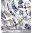 thumbnail image 1 of Soimoi polyester Crepe Fabric feather African Print Fabric by the Yard 52 Inch Wide, 1 of 1