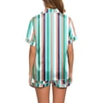 thumbnail image 4 of GDREDA Ensemble de Pyjama pour Femmes 2 Pcs Ensembles de Pyjama pyjamas pour Femmes Tigre Floral Imprimé Graphique Chemise à Boutons à Manches Courtes et Short Ensemble de Pyjama Femmes Ensembles de Pyjama pyjamas Vert Menthe,P, 4 of 5