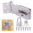 thumbnail image 2 of Burglar-proof Household Door Clasp Lock Gate Bolt Shed Latch Padlock Hasp, 2 of 5