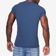 thumbnail image 4 of CHGBMOK Mens T-shirts Solid Color Leisure Button Motion Breathable Short Sleeve Round-Neck Blouses Sizes S-3XL, 4 of 5