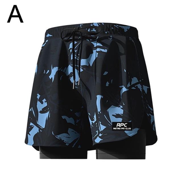 Maillot de Bain avec Doublure de Compression Extensible pour Hommes Séchage Rapide 2