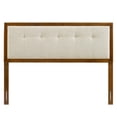 thumbnail image 2 of Draper Tufted Full Fabric and Wood Headboard - Walnut Beige, 2 of 4