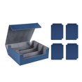 thumbnail image 4 of Bunblic 1800+Card Case Deck Box Sturdy Organizer for Basketball Cards Blue Lined In Gray, 4 of 8