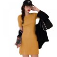 thumbnail image 1 of MesaSe Robe Simple Printemps et Été Col Slim Frais Jupe Courte Tricotée, 1 of 4