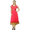 thumbnail image 3 of Bimba Robe Anarkali en Filet à Volants pour Femmes Kurta Kurti Indien Ethnique Longue Tunique, 3 of 9