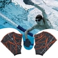 thumbnail image 3 of koolsoo Frog Type Girdles Swimming Hand Webbed Hand Water Sports Finger Gloves grey grey orange M, 3 of 9