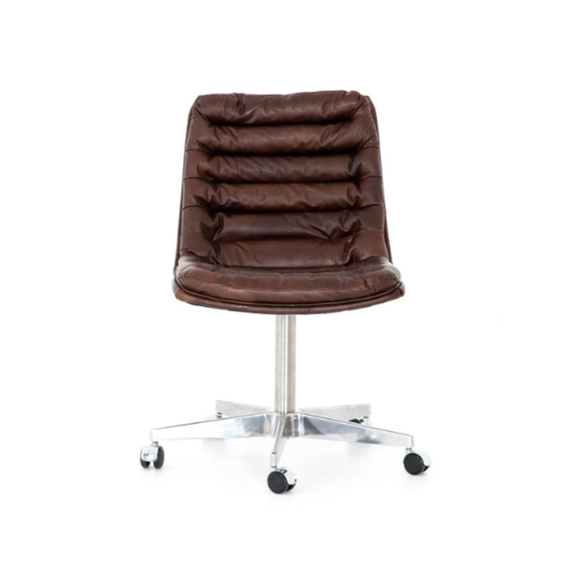 Office chair Ronie whiskey high back Brown Executive Comfortable Faux Leather Ergonomic