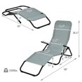 thumbnail image 4 of Costway 2 PCS Patio Folding Lounge Chair Rocker Zero Gravity Sun-Chair Recliner, 4 of 10