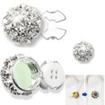 thumbnail image 3 of JJKBVCLO Couvre-Boutons en Strass Boutons en Cristal pour Vêtements Boutons Détachables pour Chemise Boutons Clips Boutons pour Bijoux Boutons-Pression avec Pinces pour Costume Robe Accessoires de Chemise 1 Pce, 3 of 3