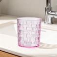 thumbnail image 4 of Transparent Plastic Mouthwash Cup, Wide Mouth Thickened Cup for Toothbrushing, Rattan Woven Design Multi-Purpose Drinking Cup for Home, Bar, Kitchen - Lightweight and Easy to Clean, 4 of 6