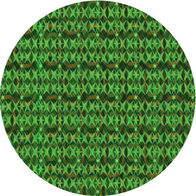 Ahgly Company Tapis Rond Lavable en Machine Intérieur Transitionnel Vert Émeraude Profond, 4 Pieds Rond
