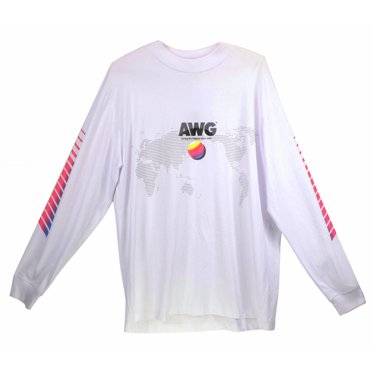 Alexander Wang Men's White Long-Sleeved Corporate T-Shirt Long-sleeve - L