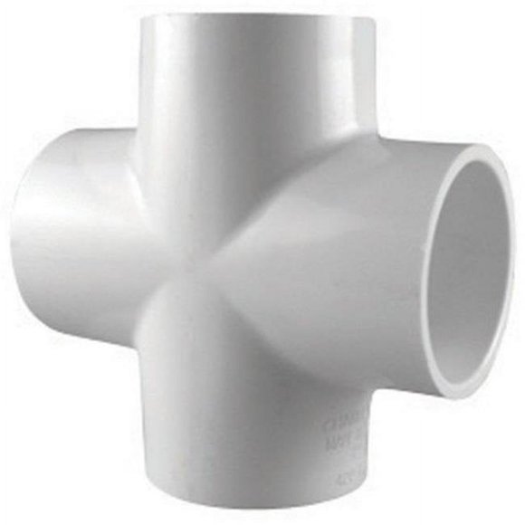 Schedule 40 PVC Cross, White, 1-1/4 In. - PVC 02410 1000HA