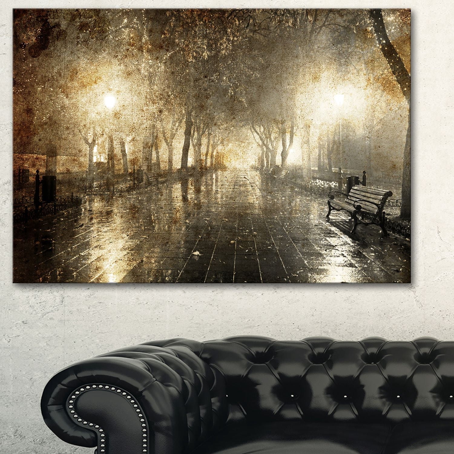 Tableau imprimée sur toile photographie Design Art Lumières la soir