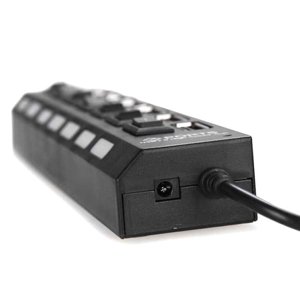 GARVALON USB Hub pour PC USB Ports supplémentaires pour ordinateur portable noir 1Pcs
