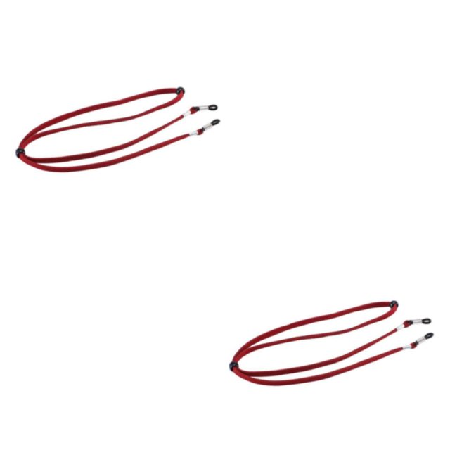 Transemion Eyeglass Strap Non- for Slip Stretchy Universal Rope Eyewear Sports Retainer Red 26.77 Inch 2Set