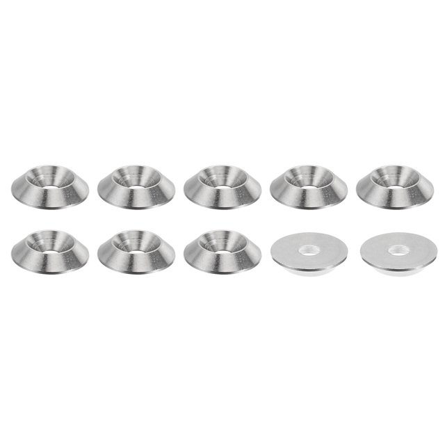 Unique Bargains Rondelle à Fraisage M4 16mmx3.2mm en Acier Inoxydable 304, Rondelle de Tasse de Finition, Joint de Tête de Vis/boulon, Lot de 10