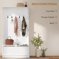 thumbnail image 4 of HOMCOM Hall Tree with Storage Bench and Coat Rack for Entryway, 4 of 9