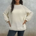 thumbnail image 1 of BVOFAR Chandails pour Femmes Grande Taille Chandails de Couleur Unie Manches Longues Col Rond Hauts Décontractés Coupe Ample Chandail, 1 of 5