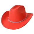 thumbnail image 4 of Men's And Women's Woolen Hats Western Cowboy Top Hat Three Of Rhinestones, 4 of 4