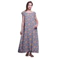 thumbnail image 1 of Bimba Robe de Nuit Imprimée pour Femmes en Rayonne Longue Maxi Robe de Sommeil Robe de Nuit, 1 of 4