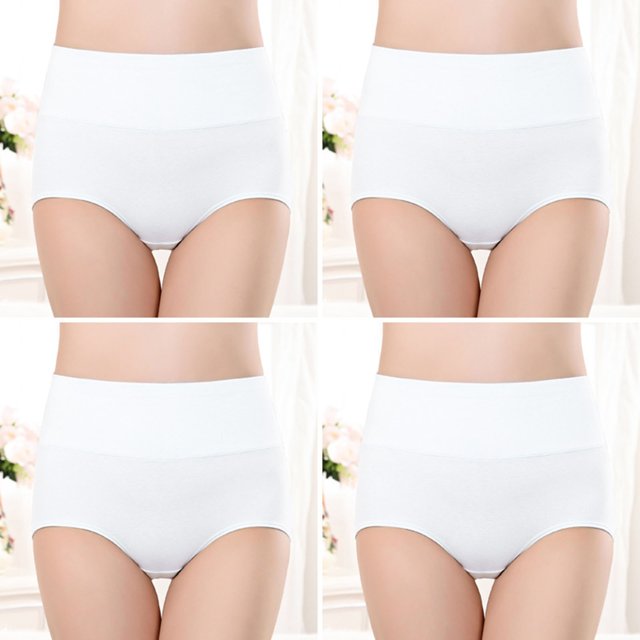 Soki Womens Underwear 4PC Cotton High Rise Briefs on Clearance