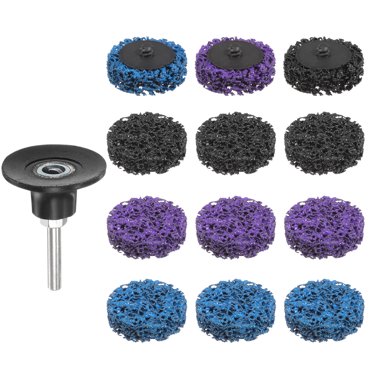 Unique Bargains 3 Pcs Disques de Disque Dénudé 2 Pieds Disques Abrasifs avec Support 1/4 Pieds pour Enlever le Revêtement de Peinture Rouille